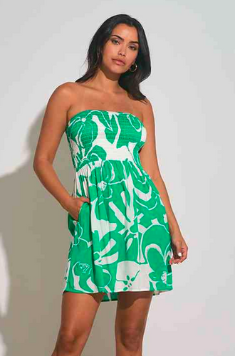 STRAPLESS MINI BEACH DRESS