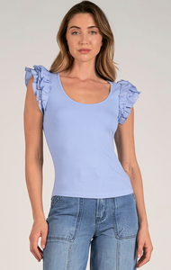 SANDY RUFFLE SLEEVE T-SHIRT