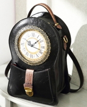 CLOCK LEATHER BACKPACK