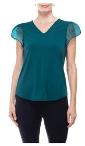 PAPELL MOSSY CREPE TOP