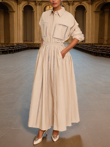 BETHEL EMBROIDERED TOP AND SKIRT SET