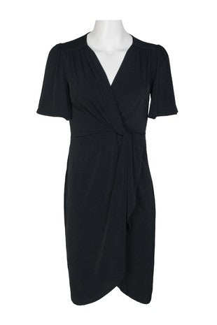 TWIST FRONT JERSEY DRESS