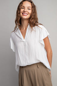 V-NECK BLOUSE TOP