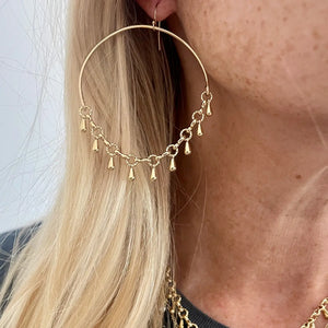 WATERDROP HOOP EARRINGS