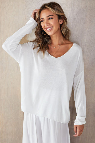 MINERAL WASH SWEATER TOP