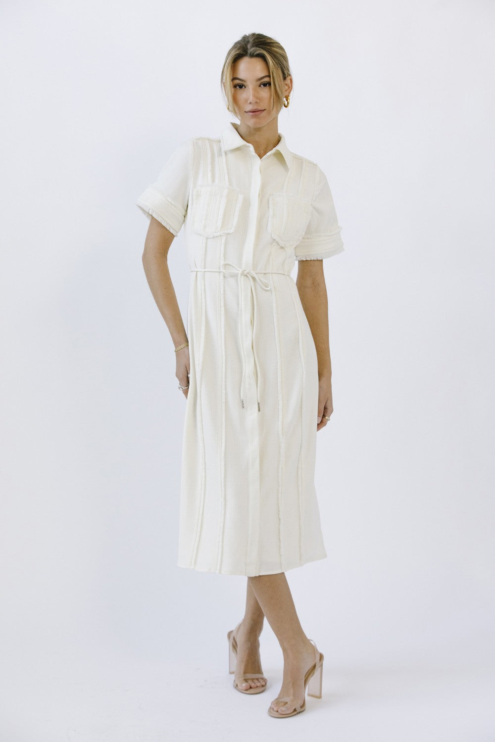 FRINGE DETAILED A-LINE DRESS