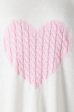 CABLE KNIT HEART SWEATER