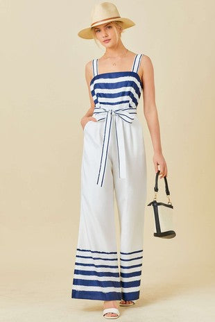 NAVY STRIPED NANTUCKET JUMPSUIT