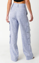 PATTY'S CARGO STRIPED LINEN PANT