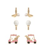 GOLF ENAMEL STUD EARRINGS