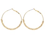 BEADED CIRCLE WIRE HOOPS