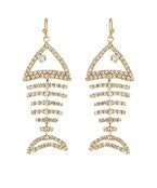 CRYSTAL FISHBONE EARRINGS