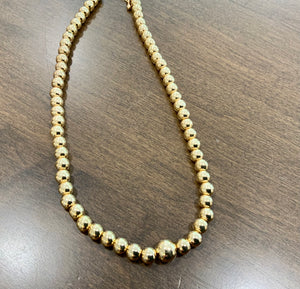 GOLD ROUND BALL NECKLACE