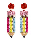 GLITTER PENCIL EARRINGS