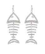 CRYSTAL FISHBONE EARRINGS