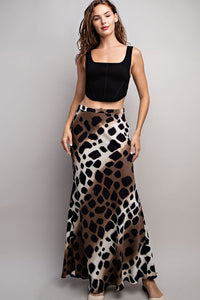 SPOTTED MAXI SKIRT