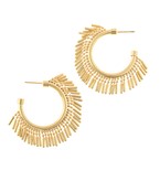 GOLD TASSEL HOOPS