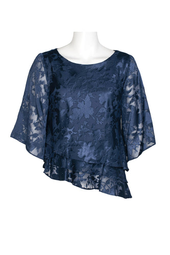 WEDGEWOOD CHIFFON LAYERED TOP