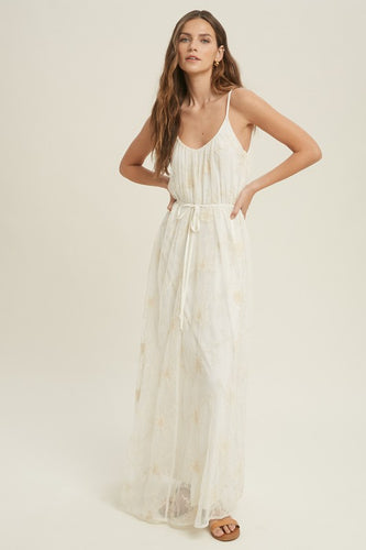 VOILE LACE MAXI DRESS