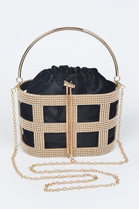 SHIMMERY BASKET HANDBAG