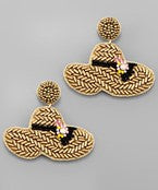 LADY HAT BEADS EARRINGS