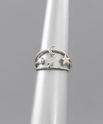 STAR & MOON & LIGHTNING RING