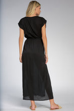 WATERSIDE BLACK MAXI COVER-UP