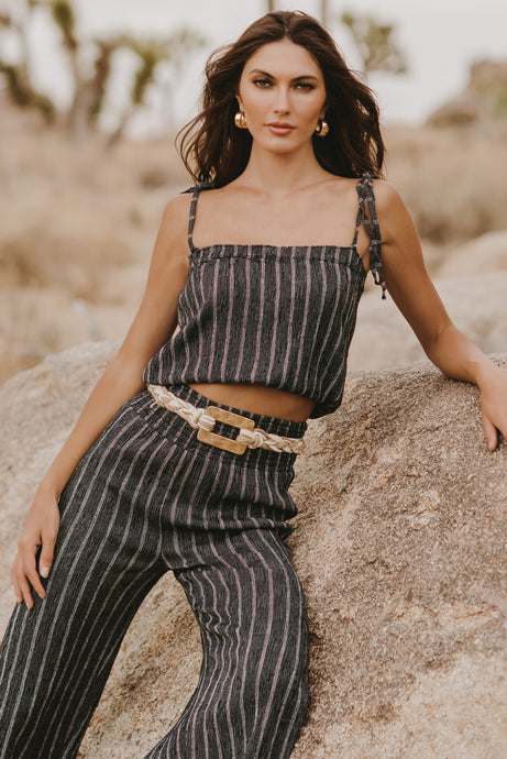 RUNWAY STRIPE CROP TOP