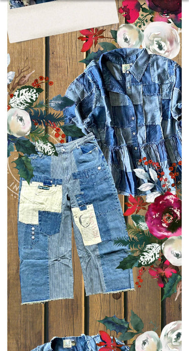 CARRY ME AWAY PATCHWORK DENIM JEANS