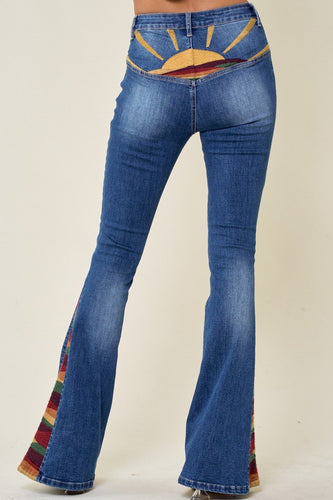 SUN DETAIL DENIM JEANS