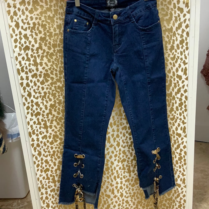 RIBBON DENIM JEANS