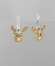 METAL PIN CLASP CHRISTMAS EARRINGS