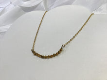 GOLD PLATED CHAIN BEADED NECKLACE