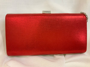 RED BEADED CLUTCH